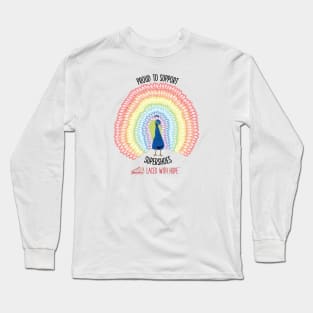 Charity Peacock- Supershoes- Childhood Cancer Awareness Long Sleeve T-Shirt